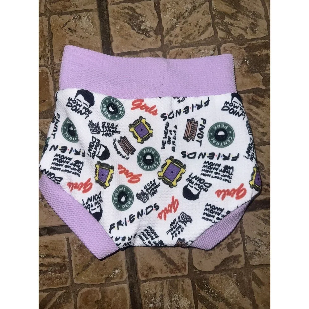 Baby‎ Girls Diaper Cover Or Underwear Handmade Friends Theme 2/3T